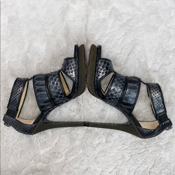 Alexandre Birman python leather open toe pumps 6 - Picture 5 of 9